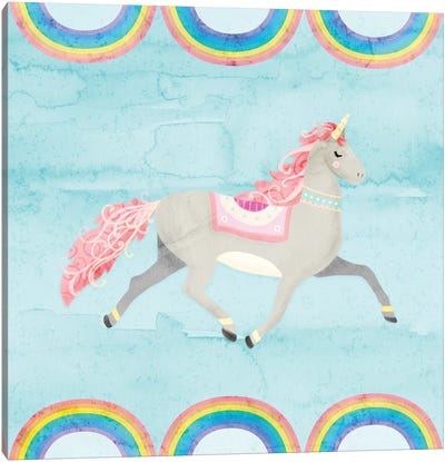 Rainbow Unicorn I Canvas Art Print - Unicorn Art