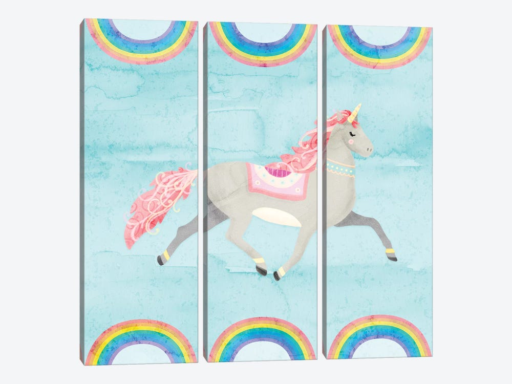 Rainbow Unicorn I by Noonday Design 3-piece Art Print