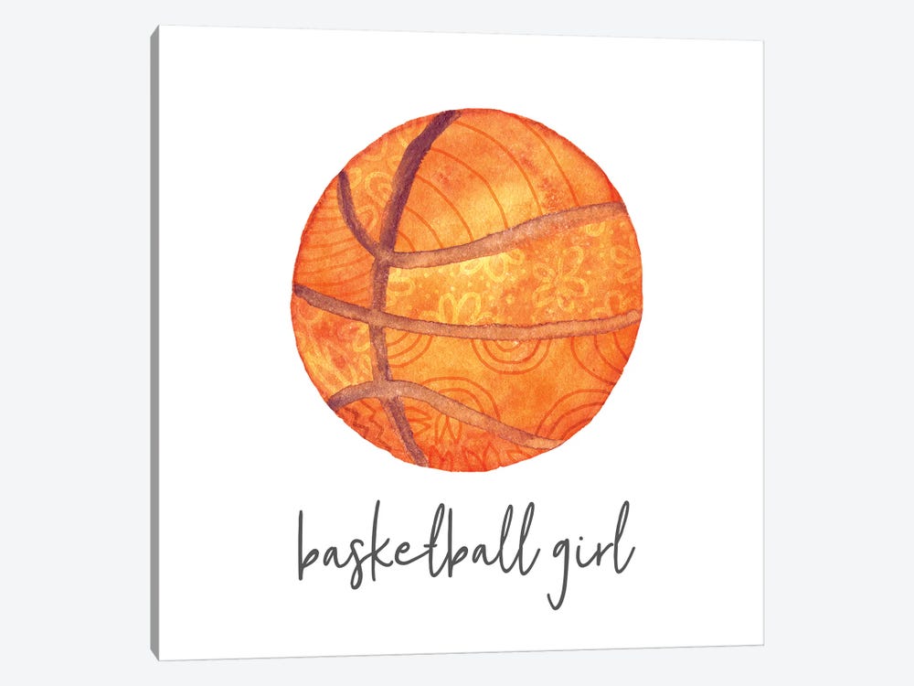 Sports Girl Basketball by Noonday Design 1-piece Canvas Wall Art