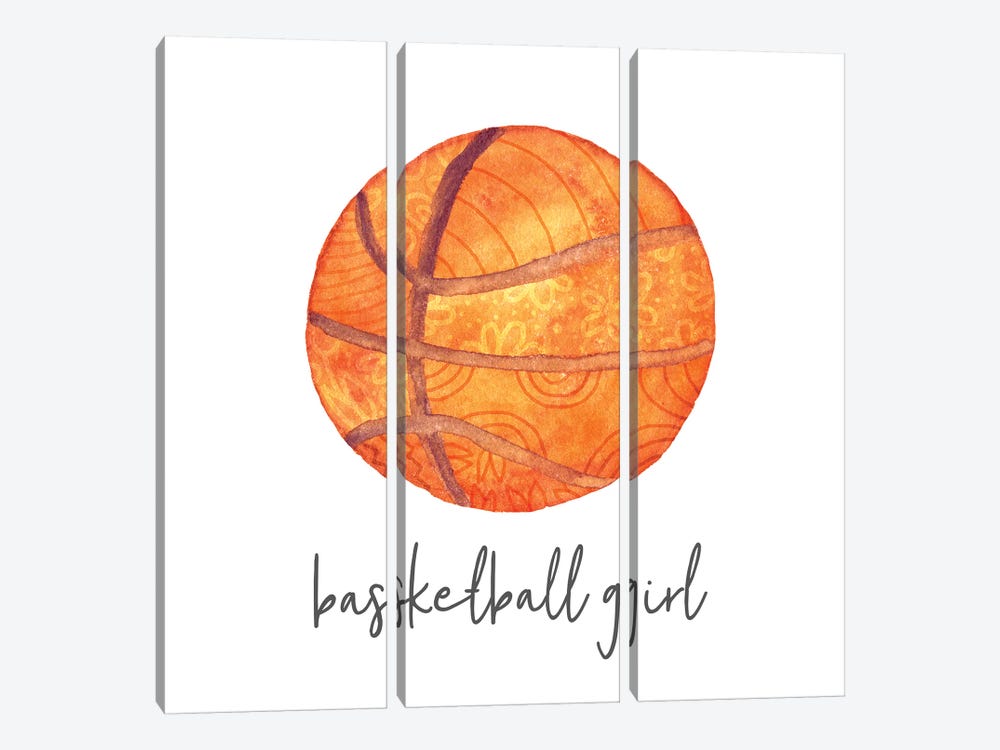 Sports Girl Basketball by Noonday Design 3-piece Canvas Artwork