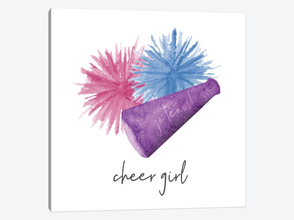 Sports Girl Cheer by Noonday Design 1-piece Art Print