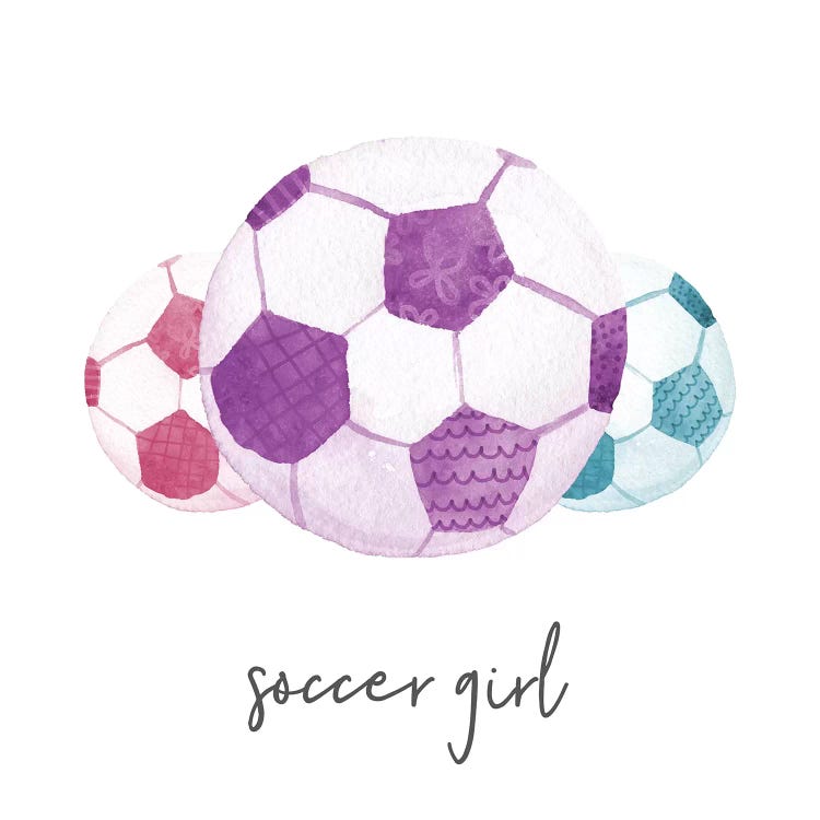 Sports Girl Soccer by Noonday Design wall art