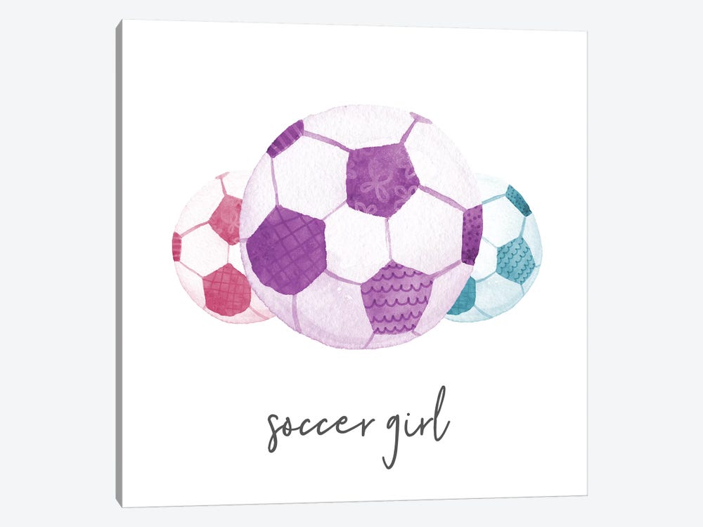 Sports Girl Soccer by Noonday Design 1-piece Canvas Artwork