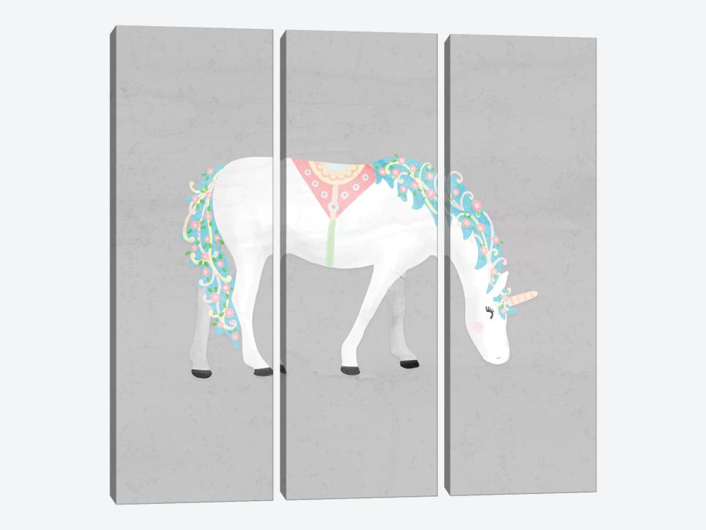 Unicorn Pastel III by Noonday Design 3-piece Canvas Print