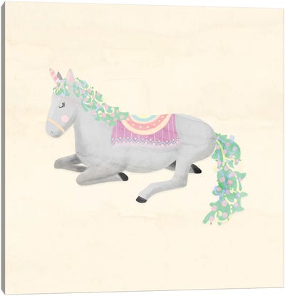 Unicorn Pastel IV Canvas Art Print - Art for Mom