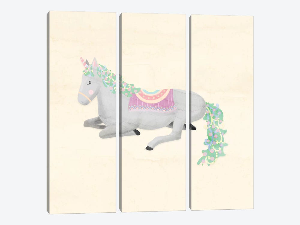 Unicorn Pastel IV by Noonday Design 3-piece Canvas Art
