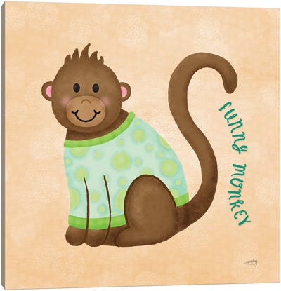 Baby Safari IV Canvas Art Print - Monkey Art