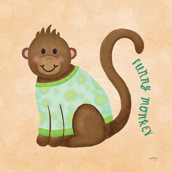 Monkeys: Baby Safari IV by Noonday Design