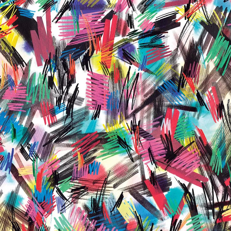 Wild Strokes Colorful by Ninola Design wall art