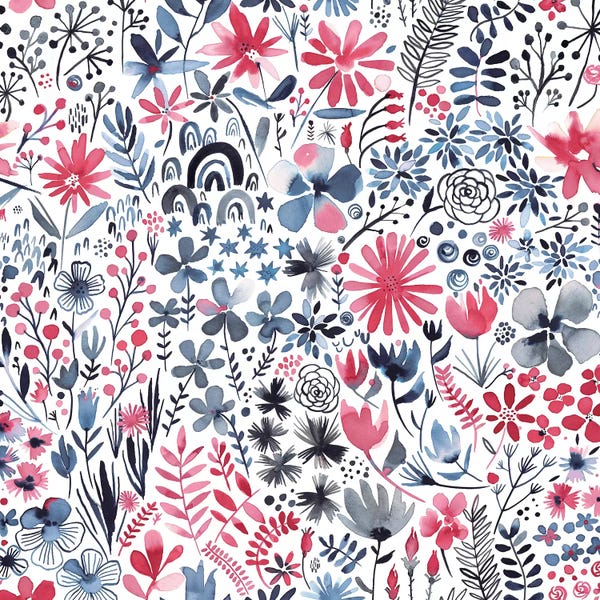 Ninola Design: Winter Ink Flowers by Ninola Design