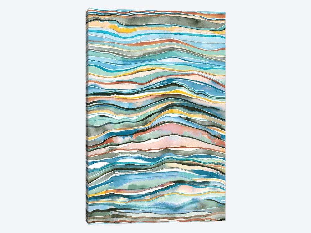 Mineral Watercolor Marble Agate Layers by Ninola Design 1-piece Art Print