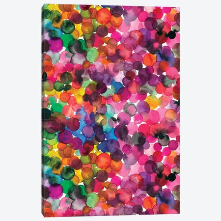 Overlapped Watercolor Dots Canvas Print #NDE108} by Ninola Design Canvas Art