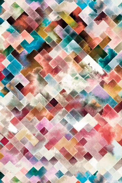 Ninola Design: Moody Geometry Multi White by Ninola Design
