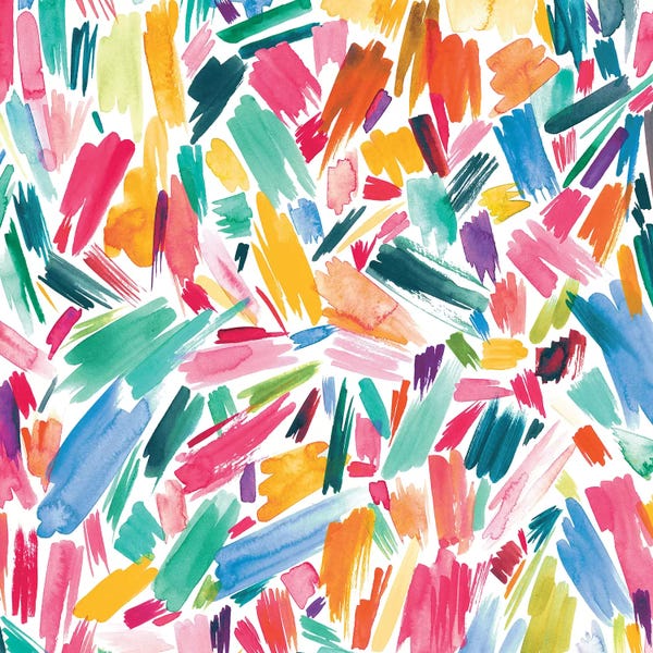 Abstract Watercolors: Artsy Abstract Strokes Colorful by Ninola Design