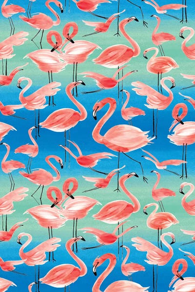 Animal Patterns: Flamingos Pink by Ninola Design