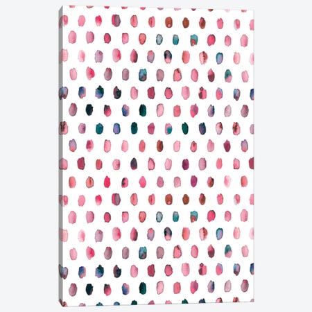 Palette Geometric Dots Pink Canvas Print #NDE132} by Ninola Design Art Print