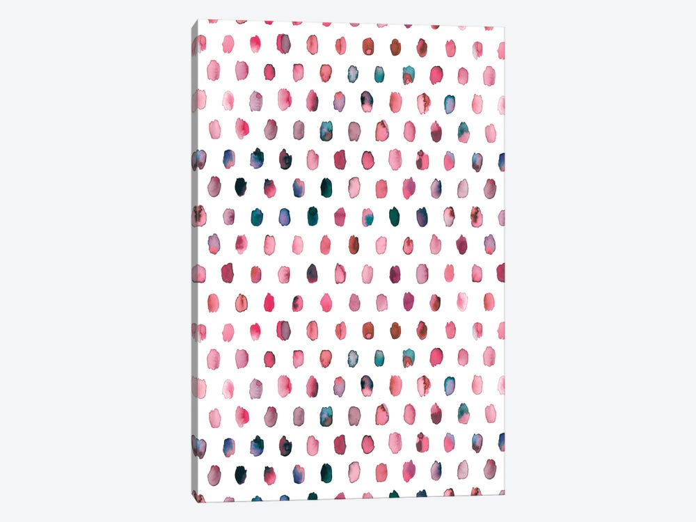 Palette Geometric Dots Pink by Ninola Design 1-piece Canvas Artwork