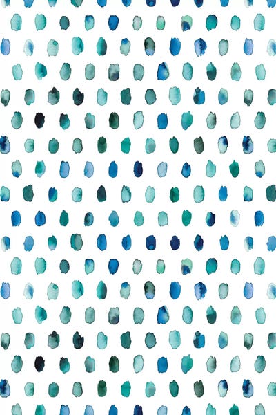 Polka Dot: Palette Geometric Dots Blue by Ninola Design