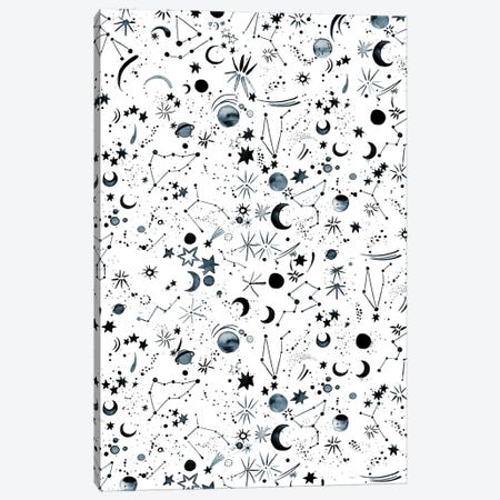 Horoscope Constellations Space Planets Canvas Print #NDE137} by Ninola Design Canvas Artwork