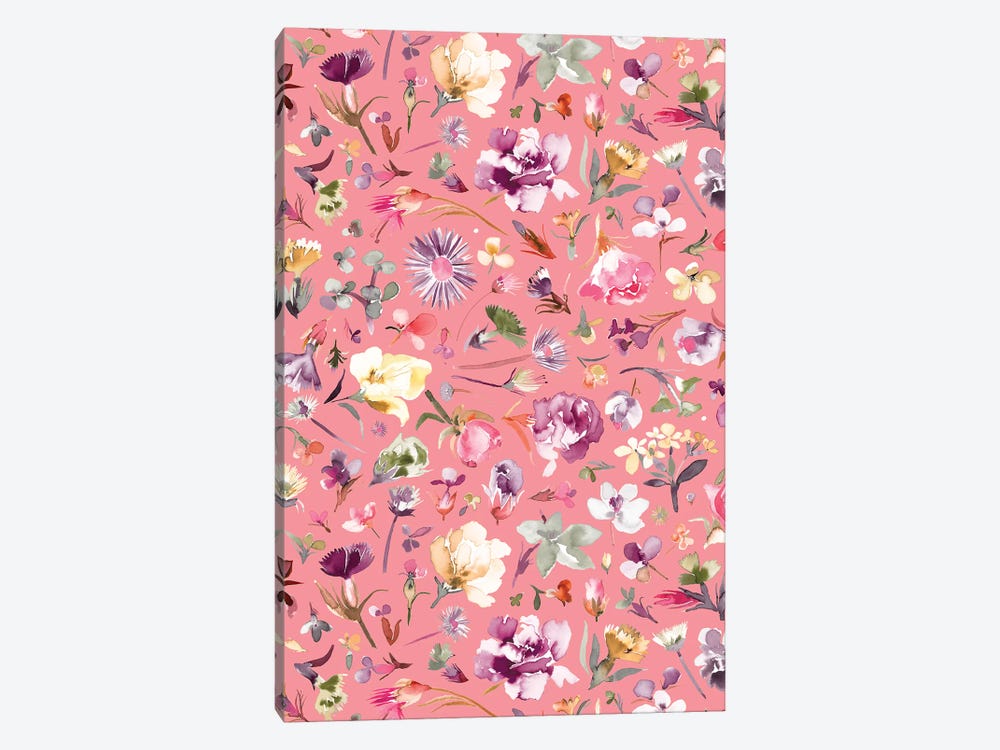 Flower Buds Coral Pink by Ninola Design 1-piece Art Print