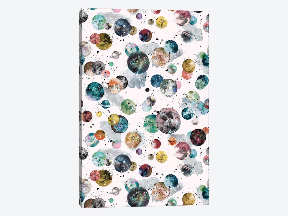 Cosmic Space Planets And Stars Multicolored by Ninola Design 1-piece Art Print