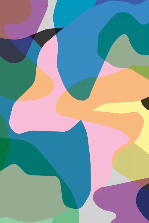 Abstract Camouflage Colorful by Ninola Design wall art