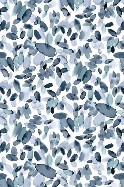 Ninola Design: Watercolor Petal Stains Blue Gray by Ninola Design