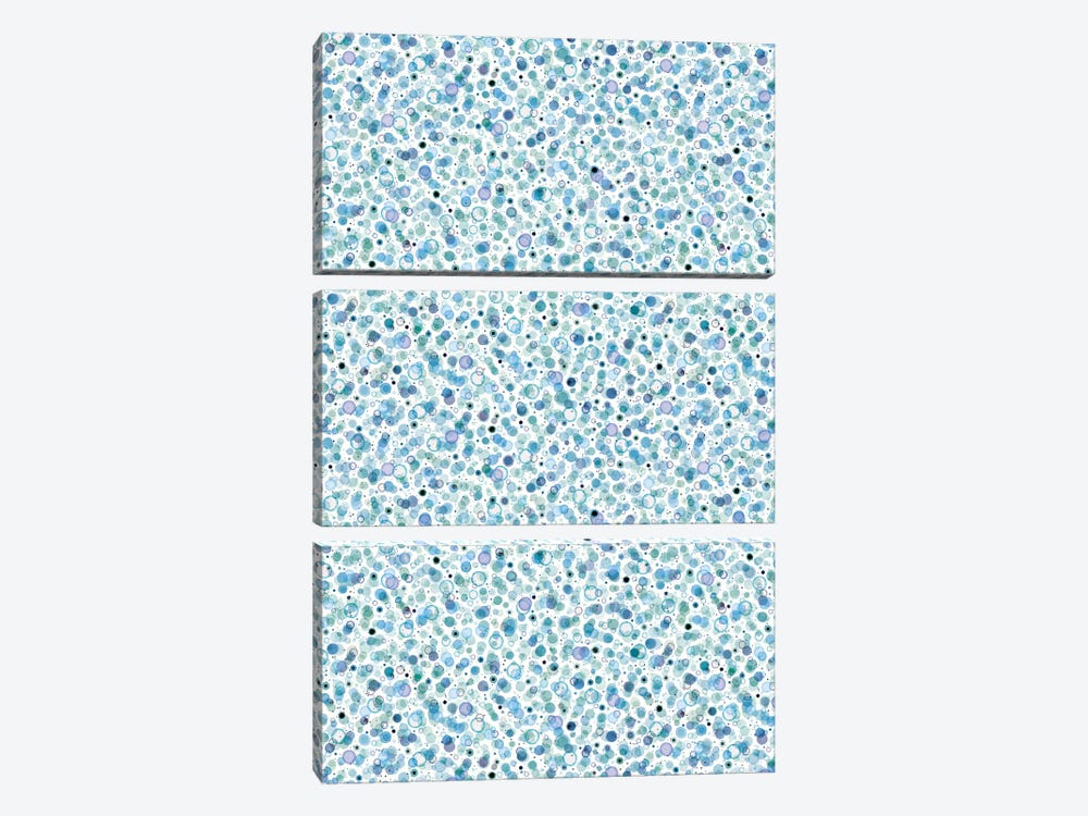 Cosmic Bubbles Blue by Ninola Design 3-piece Canvas Wall Art