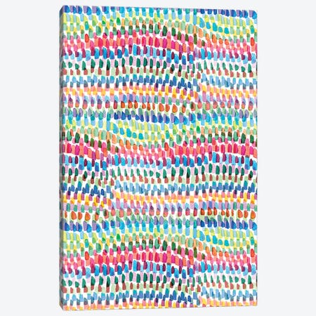 Artsy Strokes Stripes Colorful Canvas Print #NDE170} by Ninola Design Art Print