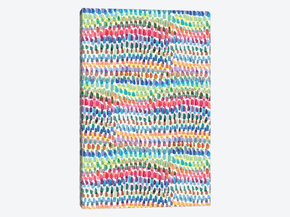 Artsy Strokes Stripes Colorful by Ninola Design 1-piece Canvas Art