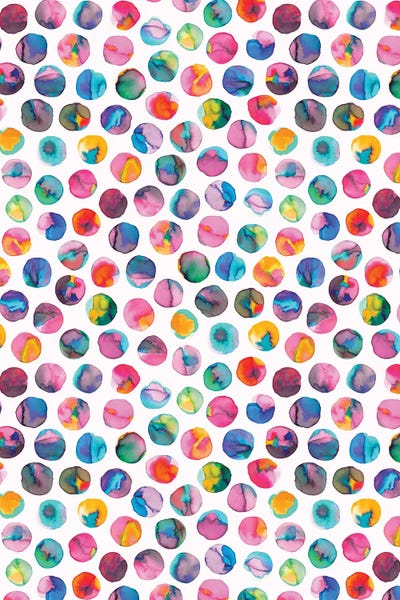 Polka Dot: Colorful Ink Marbles Dots Multicolored by Ninola Design