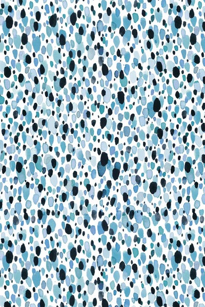 Dots Lightheart Blue by Ninola Design metal wall art