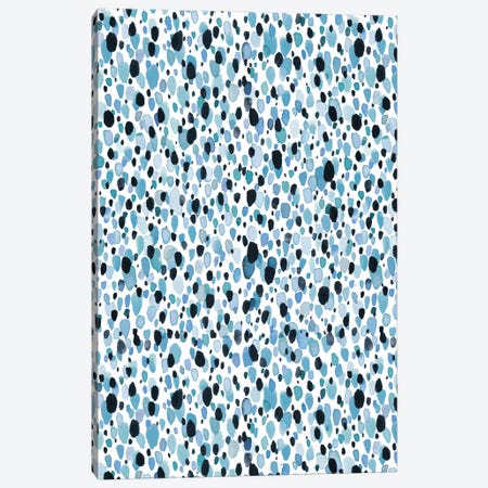 Dots Lightheart Blue Canvas Print #NDE177} by Ninola Design Canvas Wall Art