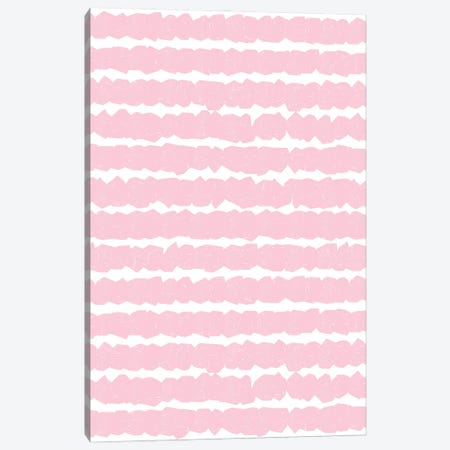 Geometric Lines Pink Canvas Print #NDE180} by Ninola Design Canvas Artwork