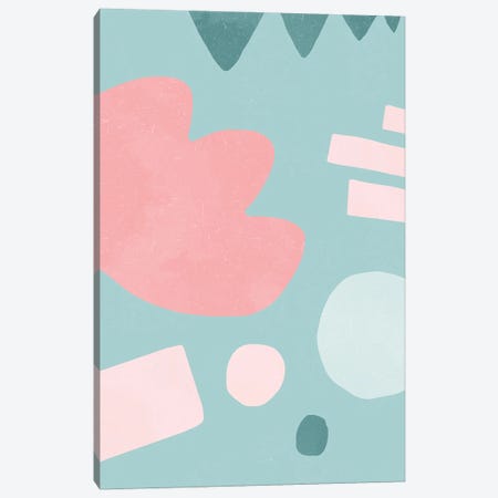 Organic Shapes Matisse Pop Pink Canvas Print #NDE186} by Ninola Design Art Print