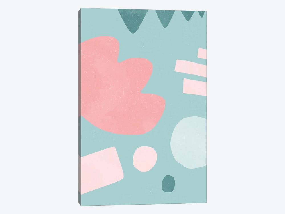 Organic Shapes Matisse Pop Pink by Ninola Design 1-piece Canvas Print