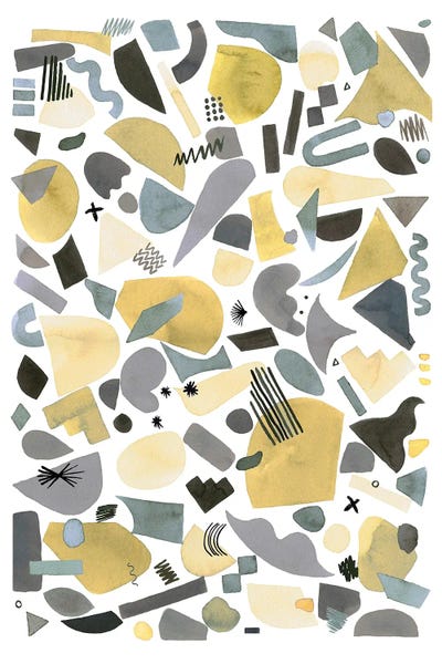 Geometric Pieces Silver Gold