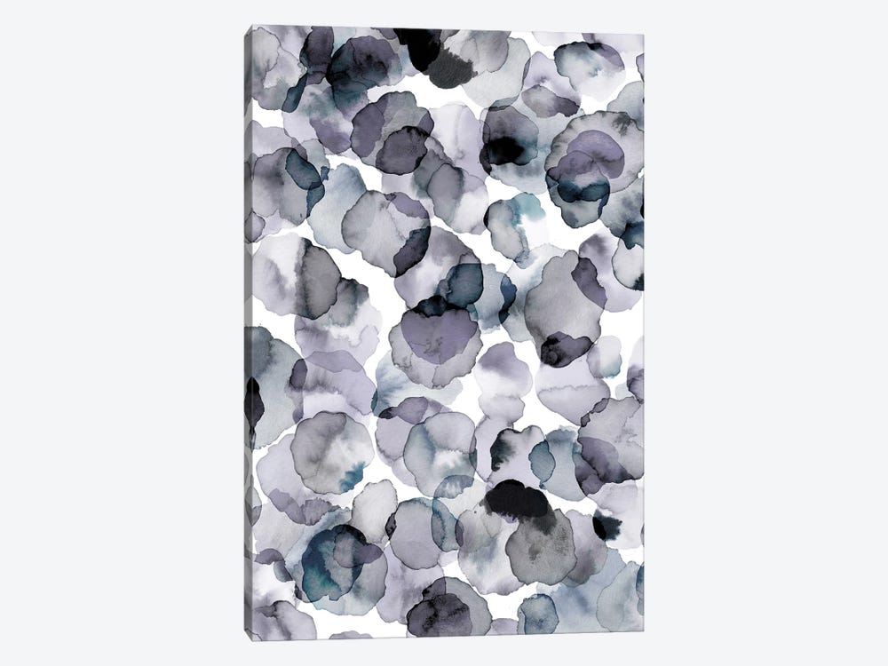 Watercolor Petals Gray by Ninola Design 1-piece Art Print