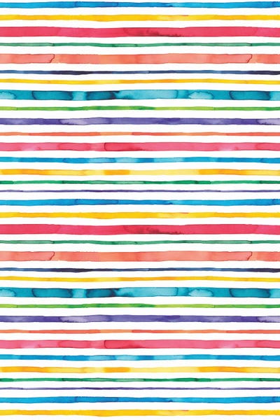 Stripes: Watercolor Stripes Multi by Ninola Design