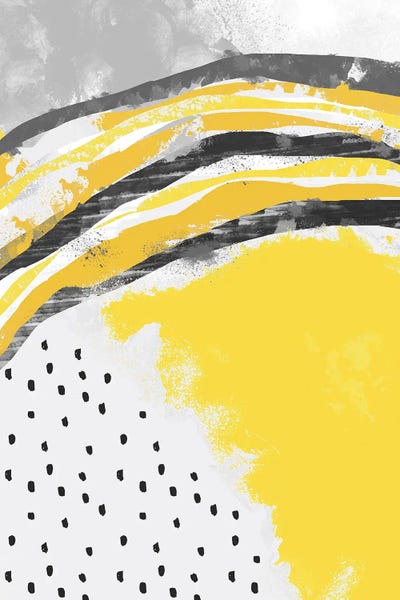 Ninola Design: Abstract Painting Illuminating Yellow by Ninola Design