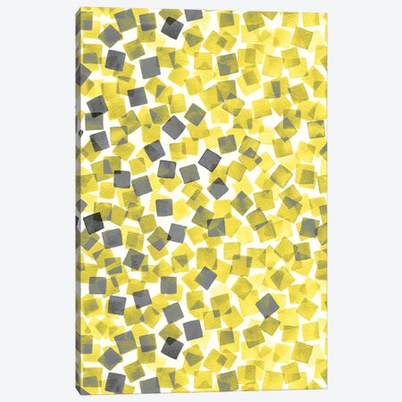 Confetti Illuminating Yellow Canvas Print #NDE199} by Ninola Design Canvas Art Print