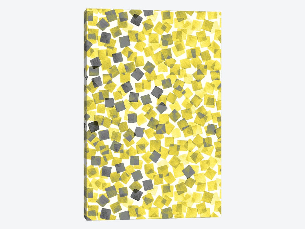 Confetti Illuminating Yellow by Ninola Design 1-piece Canvas Print