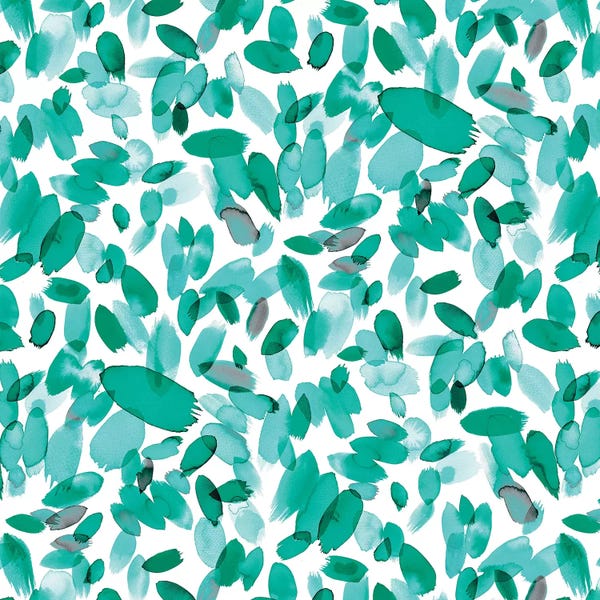 Ninola Design: Abstract Petals Mint by Ninola Design