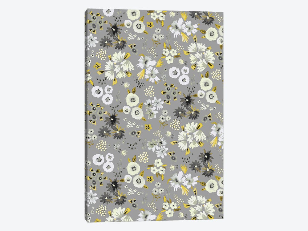Little Flowers Ultimate Gray by Ninola Design 1-piece Art Print