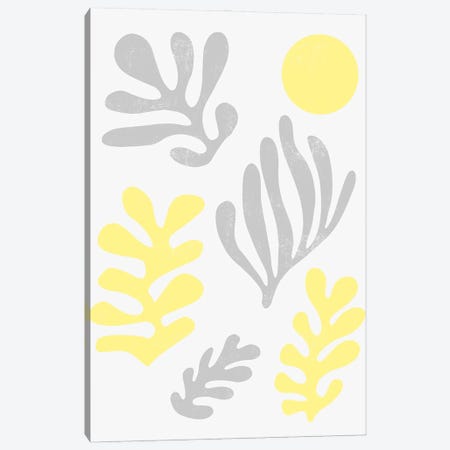 Matisse Leaves Illuminating Yellow Ultimate Canvas Print #NDE203} by Ninola Design Canvas Print