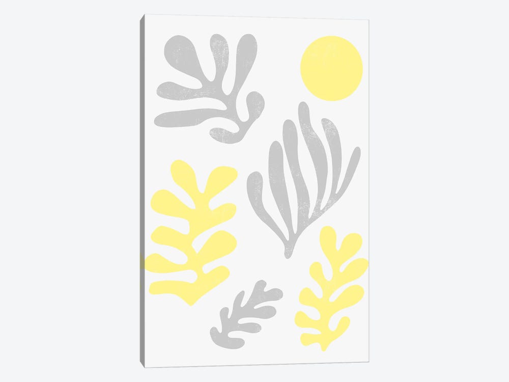 Matisse Leaves Illuminating Yellow Ultimate by Ninola Design 1-piece Canvas Art