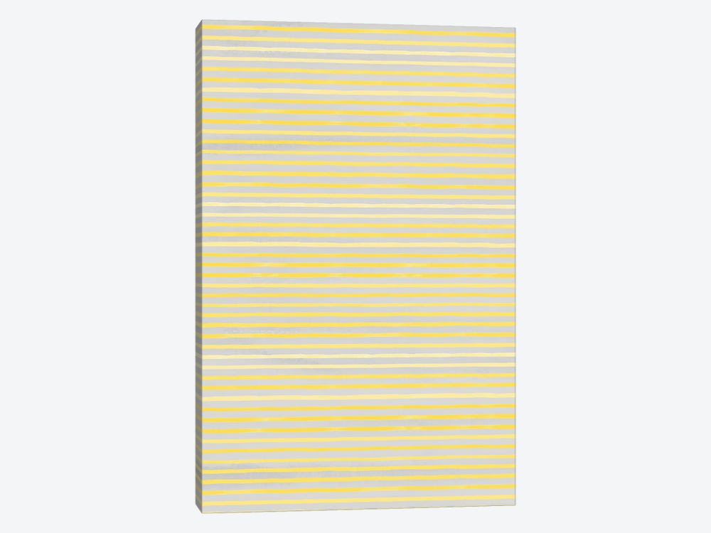 Marker Stripes Illuminating Yellow Ultimate by Ninola Design 1-piece Canvas Art Print
