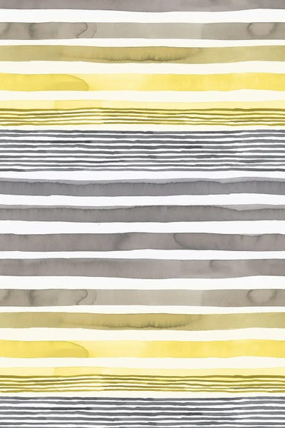 Stripes Illuminating Yellow Ultimate Gray by Ninola Design acrylic art print