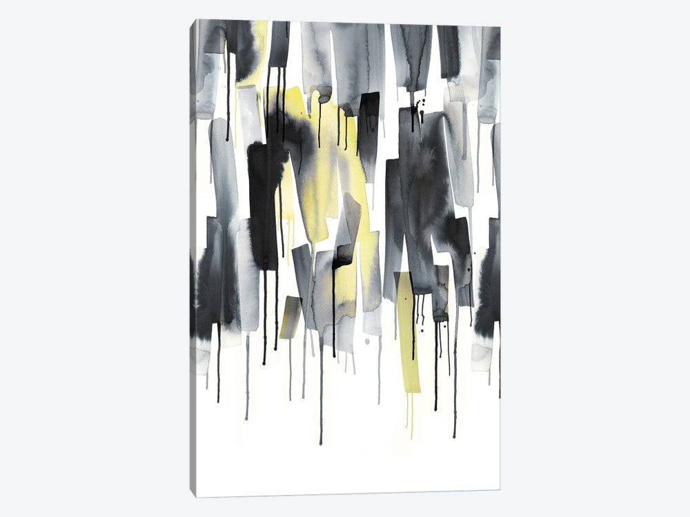 Watercolor Stripes Ultimating Gray by Ninola Design 1-piece Art Print