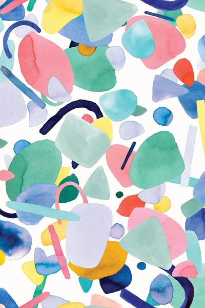 Abstract Geometry Organic Shapes by Ninola Design metal wall art